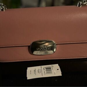 Pink Coach Eliza Flap Front Crossbody Bag